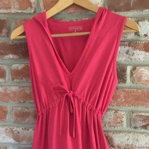 ATHLETA swim cover up with hood